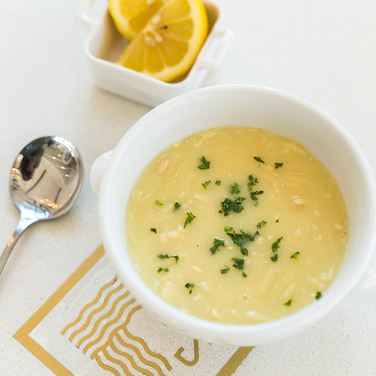 authentic Mediterranean diet Avgolemono soup